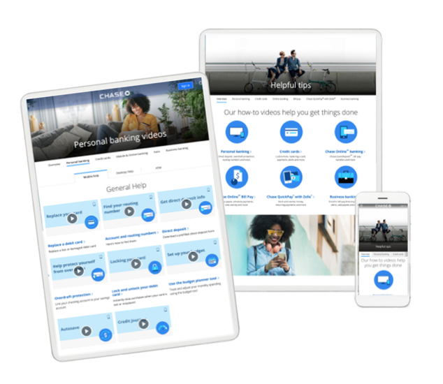 Shipped Chase helpful tips experience across tablet and mobile
