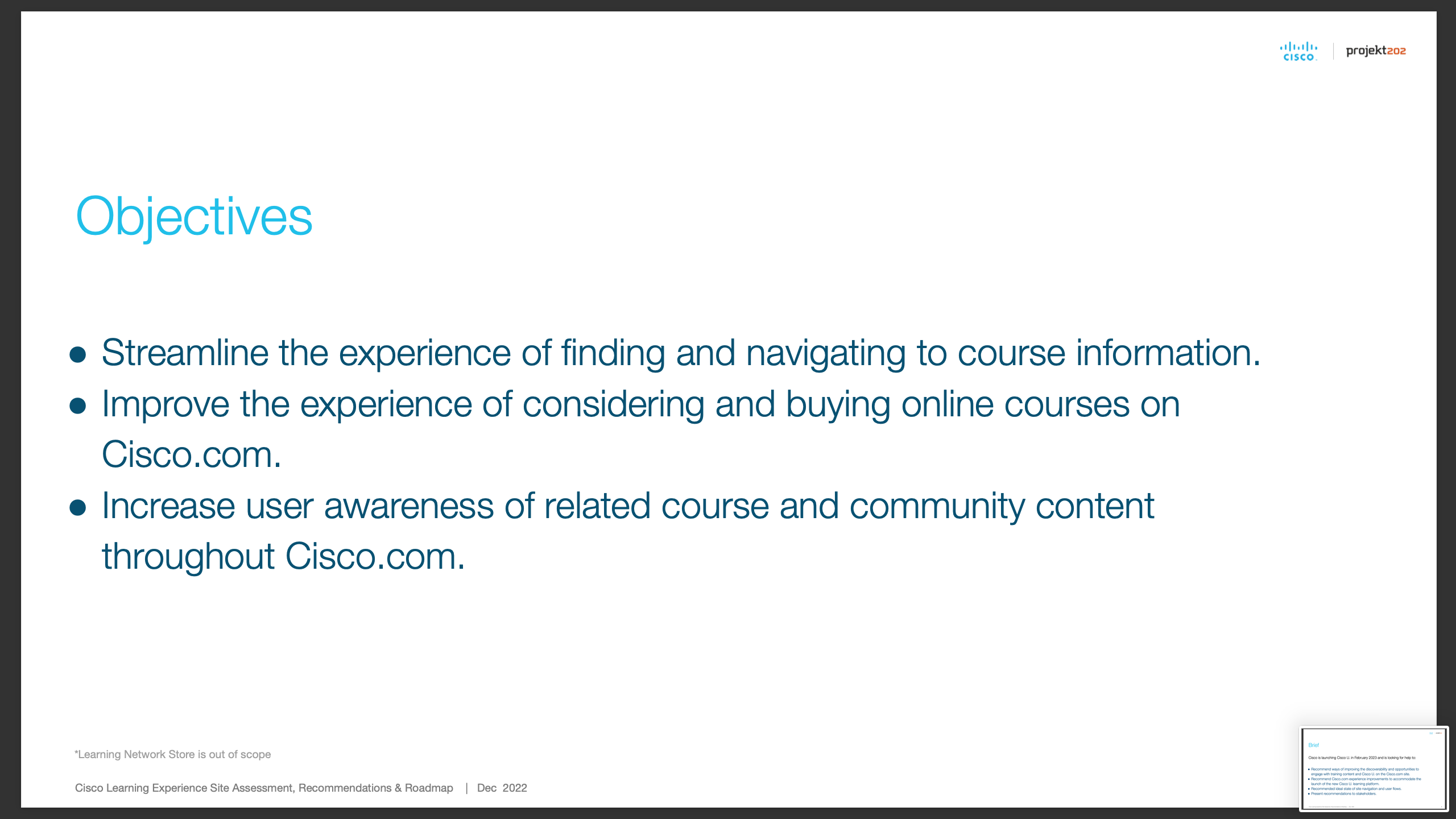 Cisco Learning Experience deck page 04
