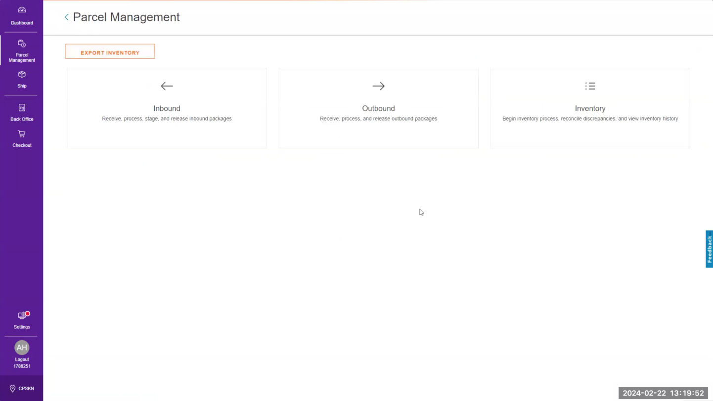 Previous FedEx dashboard before the redesign