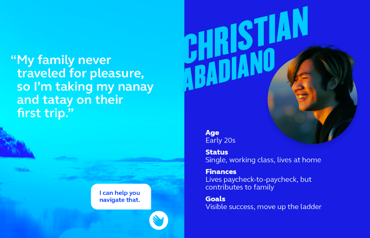 Globe user persona card for Christian Abadiano